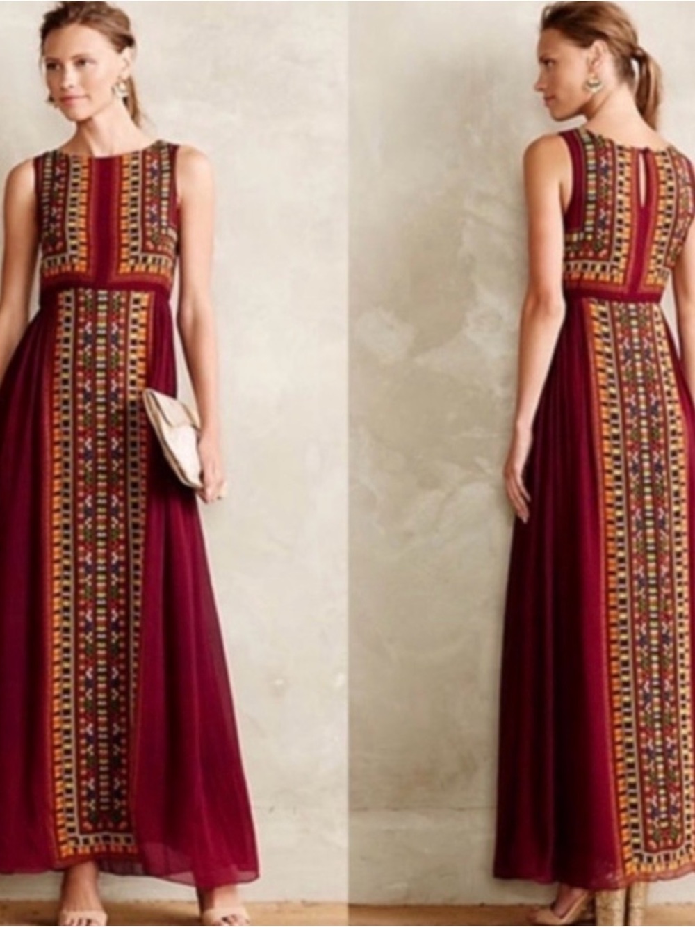Tanvi Kedia Embellished Boho Maxi Dress – Size 4/P